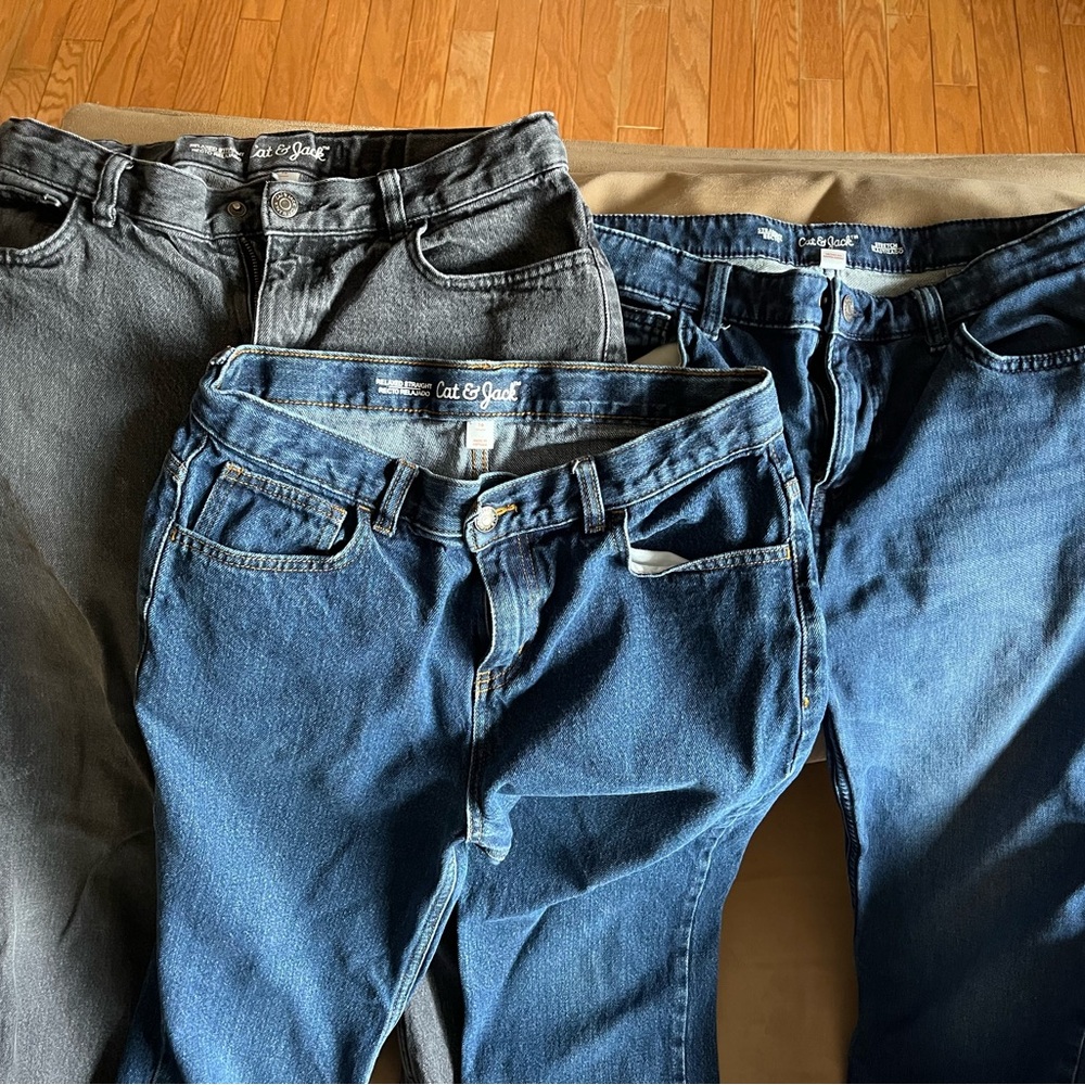 Cat & Jack Denim Trio in Blue and Gray